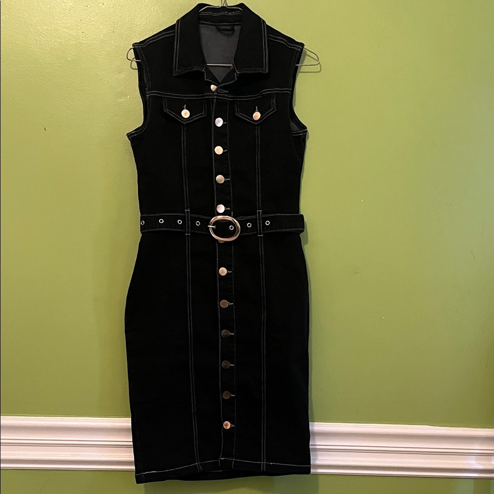 Black Jeans Dress with Lots of Stretch